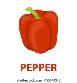 Pepper icon cartoon. Singe vegetables icon from the eco food collection.