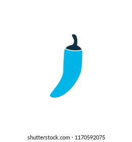 Pepper icon colored symbol. Premium quality isolated cayenne element in trendy style.