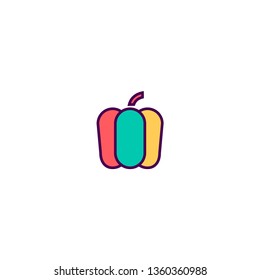 Pepper icon design. Gastronomy icon vector illustration