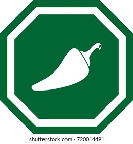 Pepper icon. design of an octagonal sign. 
