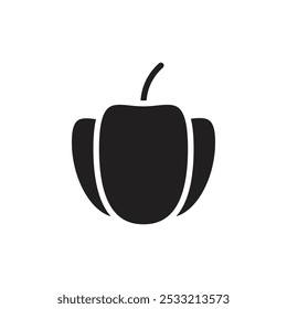 Pepper icon Flat line illustration