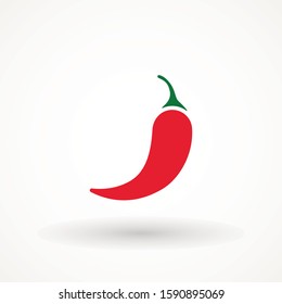 Pepper icon. Hot pepper icon. Chili vector.