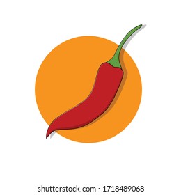 Pepper icon. Hot pepper icon. Chili vector.