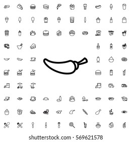 pepper icon illustration isolated vector sign symbol