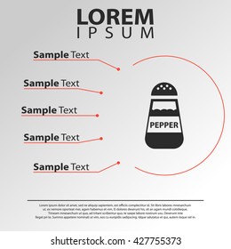 pepper icon. pepper infographics template
