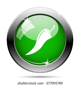 Pepper icon. Internet button on white background. EPS10 vector. 