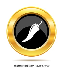 Pepper icon. Internet button on white background. EPS10 vector.
