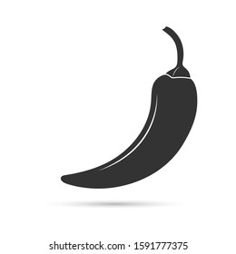 Pepper icon. Icon isolated on white background, flat style.