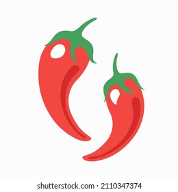 Pepper icon isolated on white background. Vector illustration.