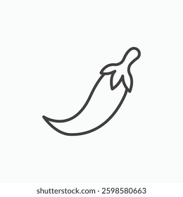 Pepper icon isolated on white background