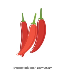 Pepper Icon, Korean Hot Pepper, Gochujang Red Pepper, Red Pepper Paste, Asian Chili Vector Icon Illustration Background