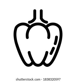 Icono de Pepper o logotipo símbolo de signo aislado ilustración vectorial - iconos vectoriales de estilo negro de alta calidad
