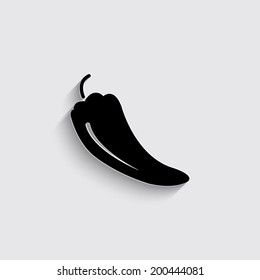 pepper icon on a grey background