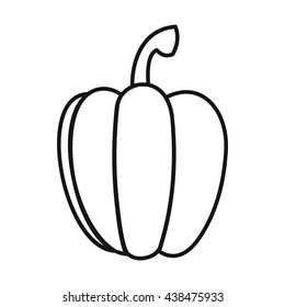 Pepper icon, outline style