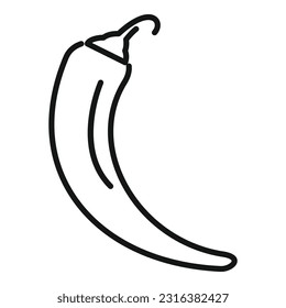 Pepper icon outline vector. Sweet food. Food cooking