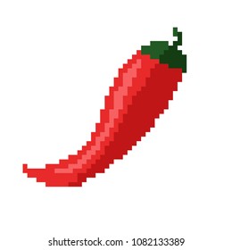 Pepper Icon Pixel Art Style Stock Vector (Royalty Free) 1082133389 ...