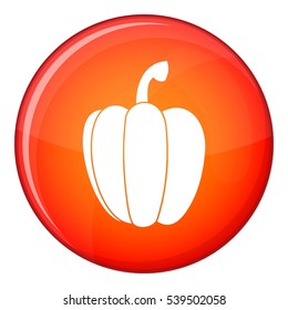Pepper icon in red circle isolated on white background vector illustration