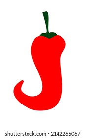 Pepper Icon. Red Hot Chili Pepper.  Mild, Spicy, Hot, Extra Hot Meter. Chili Level Icon. Vector Illustration Isolated On White Background.