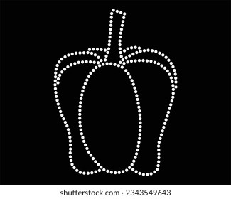 Pepper icon rhinestone t-shirt design