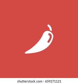 pepper icon. sign design. red background