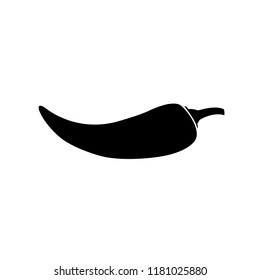 Pepper icon, silhouette, logo on white background