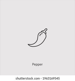 pepper icon vector icon.Editable stroke.linear style sign for use web design and mobile apps,logo.Symbol illustration.Pixel vector graphics - Vector