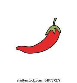 pepper icon. vector illustration