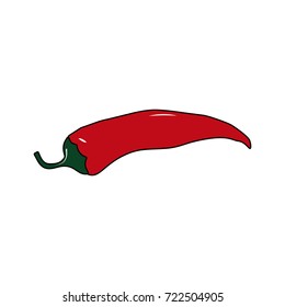 Pepper icon, vector illustration 