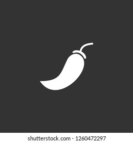 pepper icon vector. pepper sign on black background. pepper icon for web and app