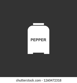 pepper icon vector. pepper sign on black background. pepper icon for web and app