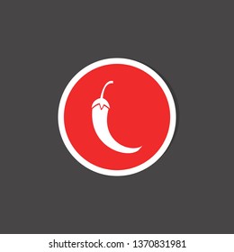 pepper icon. vegetable sign