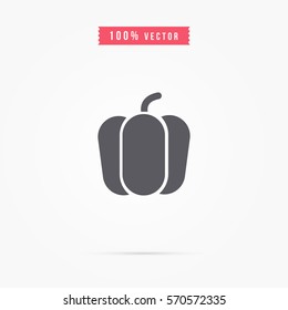 Pepper icon. vegetable sign