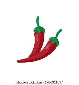 Pepper Icon White Background Flat Style Print Web Design