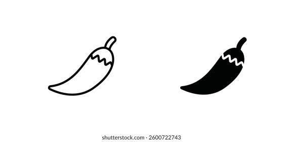 Pepper icons set for apps and web ui designs. simple isolated graphics.