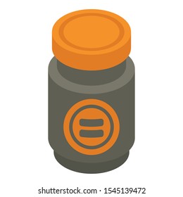 Pepper jar icon. Isometric of pepper jar vector icon for web design isolated on white background