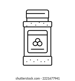 pepper in jar line icon vector. pepper in jar sign. isolated contour symbol black illustration