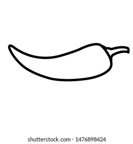 Pepper line icon, logo isolated on white background