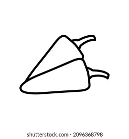 Icono de línea de Pepper, logotipo vectorial aislado en fondo blanco