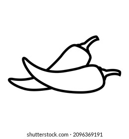 Icono de línea de Pepper, logotipo vectorial aislado en fondo blanco