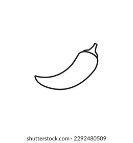 Icono de línea de pepino, vector de logotipo de verduras