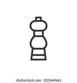 Pepper line icon. Web symbol for web and apps. Sign design in outline style. Pepper stroke object.