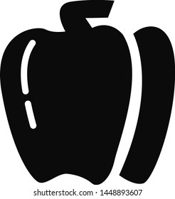 pepper logo bell sweet vector abstract line. bell pepper icon. vector illustration design. Vegetables collection