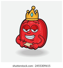 Pepper Mascot Character Cartoon With Love struck expression. Vector Illustrations
