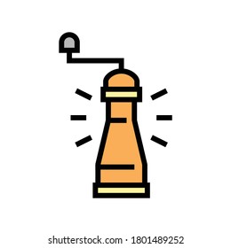 pepper mill color icon vector. pepper mill sign. isolated symbol illustration