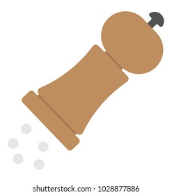 
Pepper mill, hand grinder flat icon
