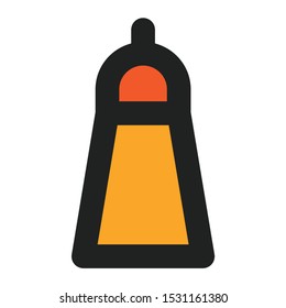Pepper mill icon in filled outline style
