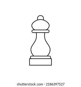 Pepper mill icon in line style icon, isolated on white background