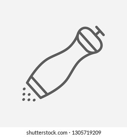 Pepper mill icon line symbol. Isolated vector illustration of  icon sign concept for your web site mobile app logo UI design.