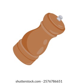 Pepper Mill, Kitchen Vector Illustration Isolated