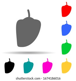 pepper multi color style icon. Simple thin line, outline vector of web icons for ui and ux, website or mobile application